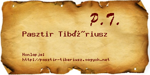Pasztir Tibériusz névjegykártya